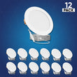 4" 9W LED Slim Panel Recessed Ceiling Light CCT Changeable 2700k 3000K 3500K 4000K 5000K, with Junction Box, Round Load image into Gallery viewer, 4" 9W LED Slim Panel Recessed Ceiling Light CCT Changeable 2700k 3000K 3500K 4000K 5000K, with Junction Box, Round