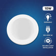 4" LED Disk Downlight, 10W, 5CCT Changeable: 2700K/3000K/3500K/4000K/5000K, 120V AC, Damp Rated Load image into Gallery viewer, 4" LED Disk Downlight, 10W, 5CCT Changeable: 2700K/3000K/3500K/4000K/5000K, 120V AC, Damp Rated