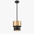 Industrial Pendant Light Brass and Matte Black Hardware with White Alabaster Diffuser, E12 Base Load image into Gallery viewer, Industrial Pendant Light Brass and Matte Black Hardware with White Alabaster Diffuser, E12 Base