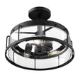 2-light-matte-black-semi-flush-mount-lighting Load image into Gallery viewer, 2-light-matte-black-semi-flush-mount-lighting