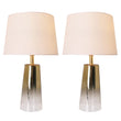 Alecrim Ombre Glass Best Table Lamp 25" - Gold Ombre/Ivory White (Set of 2) Load image into Gallery viewer, Alecrim Ombre Glass Best Table Lamp 25" - Gold Ombre/Ivory White (Set of 2)