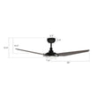 Trailblazer 52 In. Wi-Fi Best Smart Ceiling Fan w/ Remote Control & LED Light, Alexa/Siri/Google Home Compatible, Black/dark Wooden Pattern (3-Blade) Load image into Gallery viewer, Trailblazer 52 In. Wi-Fi Best Smart Ceiling Fan w/ Remote Control & LED Light, Alexa/Siri/Google Home Compatible, Black/dark Wooden Pattern (3-Blade)