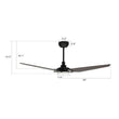 Trailblazer 52 In. Wi-Fi Best Smart Ceiling Fan w/ Remote Control & LED Light, Alexa/Siri/Google Home Compatible, Black/dark Wooden Pattern (3-Blade) Load image into Gallery viewer, Trailblazer 52 In. Wi-Fi Best Smart Ceiling Fan w/ Remote Control & LED Light, Alexa/Siri/Google Home Compatible, Black/dark Wooden Pattern (3-Blade)