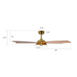 Striker 52 in. 5-Blade Best Smart Ceiling Fan with Dimmable LED Light, Gold/Wood Grain Finish, Works w/ Remote Control/Alexa/Google Home/Siri Load image into Gallery viewer, Striker 52 in. 5-Blade Best Smart Ceiling Fan with Dimmable LED Light, Gold/Wood Grain Finish, Works w/ Remote Control/Alexa/Google Home/Siri