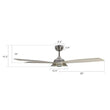 Striker 52 in. 5-Blade Best Smart Ceiling Fan with Dimmable LED Light, Silver/Light Wood Finish, Works w/ Remote Control/Alexa/Google Home/Siri Load image into Gallery viewer, Striker 52 in. 5-Blade Best Smart Ceiling Fan with Dimmable LED Light, Silver/Light Wood Finish, Works w/ Remote Control/Alexa/Google Home/Siri