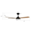 Explorer 52 In. Best Smart Ceiling Fan with Remote Control & Led Light, 5-Blade, Black/fine Wood Grain Pattern, Alexa/Google Home/Siri Compatible Load image into Gallery viewer, Explorer 52 In. Best Smart Ceiling Fan with Remote Control & Led Light, 5-Blade, Black/fine Wood Grain Pattern, Alexa/Google Home/Siri Compatible