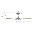 Explorer 52 In. Indoor/outdoor Best Smart Ceiling Fan with Dimmable Led Light, Remote Control, Works W/ Alexa/Google Home/Siri, Silver/light Wooden Pattern ( 5-Blade) Load image into Gallery viewer, Explorer 52 In. Indoor/outdoor Best Smart Ceiling Fan with Dimmable Led Light, Remote Control, Works W/ Alexa/Google Home/Siri, Silver/light Wooden Pattern ( 5-Blade)