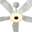Explorer 52 In. 5-Blade Outdoor Best Smart Ceiling Fan, White Marble Pattern with Dimmable Led Light, Remote Control, Alexa/google Home/Siri Compatible Load image into Gallery viewer, Explorer 52 In. 5-Blade Outdoor Best Smart Ceiling Fan, White Marble Pattern with Dimmable Led Light, Remote Control, Alexa/google Home/Siri Compatible