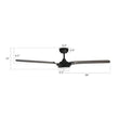 Innovator 52" 3 Blade Best Smart LED Ceiling Fan with Remote Control, Black/Dark Wood Pattern Finish, Works w/ Alexa/Google Home/Siri Load image into Gallery viewer, Innovator 52" 3 Blade Best Smart LED Ceiling Fan with Remote Control, Black/Dark Wood Pattern Finish, Works w/ Alexa/Google Home/Siri