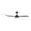 Striker 52 In. Best Smart Ceiling Fan with Dimmable Led Light & Remote Control, Black Wooden Pattern with Alexa/google Home/Siri (5-Blade) Load image into Gallery viewer, Striker 52 In. Best Smart Ceiling Fan with Dimmable Led Light & Remote Control, Black Wooden Pattern with Alexa/google Home/Siri (5-Blade)