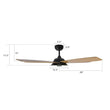 Striker 52 in. 5-Blade Best Smart Ceiling Fan with Dimmable LED Light, Black/Fine Wood Grain Finish, Works w/ Remote Control/Alexa/Google Home/Siri Load image into Gallery viewer, Striker 52 in. 5-Blade Best Smart Ceiling Fan with Dimmable LED Light, Black/Fine Wood Grain Finish, Works w/ Remote Control/Alexa/Google Home/Siri