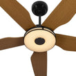 Explorer 52 In. Best Smart Ceiling Fan with Remote Control & Led Light, 5-Blade, Black/fine Wood Grain Pattern, Alexa/Google Home/Siri Compatible Load image into Gallery viewer, Explorer 52 In. Best Smart Ceiling Fan with Remote Control & Led Light, 5-Blade, Black/fine Wood Grain Pattern, Alexa/Google Home/Siri Compatible