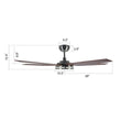 Explorer 56" (5-Blade) Best Smart Ceiling Fan w/ LED Light & Remote, Silver/Wood Grain Pattern Finish, Alexa/Google Home/Siri Compatible Load image into Gallery viewer, Explorer 56" (5-Blade) Best Smart Ceiling Fan w/ LED Light & Remote, Silver/Wood Grain Pattern Finish, Alexa/Google Home/Siri Compatible
