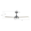 Explorer 52 In. Indoor/outdoor Best Smart Ceiling Fan with Dimmable Led Light, Remote Control, Works W/ Alexa/Google Home/Siri, Silver/light Wooden Pattern ( 5-Blade) Load image into Gallery viewer, Explorer 52 In. Indoor/outdoor Best Smart Ceiling Fan with Dimmable Led Light, Remote Control, Works W/ Alexa/Google Home/Siri, Silver/light Wooden Pattern ( 5-Blade)