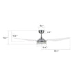 Icebreaker 56 in. LED Best Smart Ceiling Fan with Remote (3-Blade) Silver Finish (Voice Control) w/ Alexa/Google Home/Siri Load image into Gallery viewer, Icebreaker 56 in. LED Best Smart Ceiling Fan with Remote (3-Blade) Silver Finish (Voice Control) w/ Alexa/Google Home/Siri