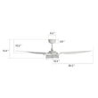Icebreaker 56 in. (3-Blade) Modern White Best Ceiling Fan w/ Remote & Dimmable LED Light, Works w/ Alexa/Google Home/Siri Load image into Gallery viewer, Icebreaker 56 in. (3-Blade) Modern White Best Ceiling Fan w/ Remote & Dimmable LED Light, Works w/ Alexa/Google Home/Siri