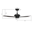 Somerset 52'' Best Smart Ceiling Fan with Remote, Light Kit Included, Works with Google Assistant and Amazon Alexa,Siri Shortcut Load image into Gallery viewer, Somerset 52'' Best Smart Ceiling Fan with Remote, Light Kit Included, Works with Google Assistant and Amazon Alexa,Siri Shortcut