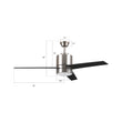 Raiden 52 Inch 3-Blade Best Smart Ceiling Fan With Led Light Kit & Best Smart Wall Switch - Silver/Black & Light Wood (Reversible Blades) Load image into Gallery viewer, Raiden 52 Inch 3-Blade Best Smart Ceiling Fan With Led Light Kit & Best Smart Wall Switch - Silver/Black & Light Wood (Reversible Blades)