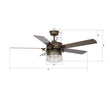 Alexandria 52'' Best Smart Ceiling Fan with wall control, Works with Google Assistant and Amazon Alexa,Siri Shortcut Load image into Gallery viewer, Alexandria 52'' Best Smart Ceiling Fan with wall control, Works with Google Assistant and Amazon Alexa,Siri Shortcut