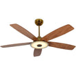 Striker 52 in. 5-Blade Best Smart Ceiling Fan with Dimmable LED Light, Gold/Wood Grain Finish, Works w/ Remote Control/Alexa/Google Home/Siri Load image into Gallery viewer, Striker 52 in. 5-Blade Best Smart Ceiling Fan with Dimmable LED Light, Gold/Wood Grain Finish, Works w/ Remote Control/Alexa/Google Home/Siri