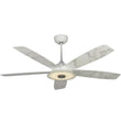 Striker 52 in. 5-Blade Best Smart Ceiling Fan with Dimmable LED Light, White/Marble Pattern, Works w/ Remote Control/Alexa/Google Home/Siri Load image into Gallery viewer, Striker 52 in. 5-Blade Best Smart Ceiling Fan with Dimmable LED Light, White/Marble Pattern, Works w/ Remote Control/Alexa/Google Home/Siri