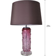 Jacinto Sculpted Translucent Glass Accent Best Table Lamp 27" - Rouge Pink/Chocolate Brown Load image into Gallery viewer, Jacinto Sculpted Translucent Glass Accent Best Table Lamp 27" - Rouge Pink/Chocolate Brown