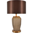 Lola Sculpted Glass Best Table Lamp 23" - Spiced Apricot/Chocolate Brown Load image into Gallery viewer, Lola Sculpted Glass Best Table Lamp 23" - Spiced Apricot/Chocolate Brown