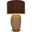 Lola Big Sculpted Glass Best Table Lamp 30" - Spiced Apricot/Chocolate Brown Load image into Gallery viewer, Lola Big Sculpted Glass Best Table Lamp 30" - Spiced Apricot/Chocolate Brown