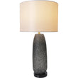 Flores Petals Textured Cylinder Glass Best Table Lamp 29" - Smoke Gray/Light Gray Load image into Gallery viewer, Flores Petals Textured Cylinder Glass Best Table Lamp 29" - Smoke Gray/Light Gray