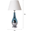 Lola Ombre Droplet Glass Best Table Lamp 28" - Blue Chrome Ombre/Crème Load image into Gallery viewer, Lola Ombre Droplet Glass Best Table Lamp 28" - Blue Chrome Ombre/Crème
