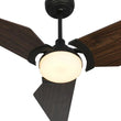 Trailblazer 52 In. Wi-Fi Best Smart Ceiling Fan w/ Remote Control & LED Light, Alexa/Siri/Google Home Compatible, Black/dark Wooden Pattern (3-Blade) Load image into Gallery viewer, Trailblazer 52 In. Wi-Fi Best Smart Ceiling Fan w/ Remote Control & LED Light, Alexa/Siri/Google Home Compatible, Black/dark Wooden Pattern (3-Blade)