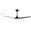 Trailblazer 52 In. Wi-Fi Best Smart Ceiling Fan w/ Remote Control & LED Light, Alexa/Siri/Google Home Compatible, Black/dark Wooden Pattern (3-Blade) Load image into Gallery viewer, Trailblazer 52 In. Wi-Fi Best Smart Ceiling Fan w/ Remote Control & LED Light, Alexa/Siri/Google Home Compatible, Black/dark Wooden Pattern (3-Blade)