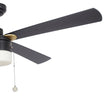 AMALFI 52 inch 4-Blade best Ceiling Fan with Pull Chain - Black/Black Load image into Gallery viewer, AMALFI 52 inch 4-Blade best Ceiling Fan with Pull Chain - Black/Black