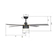 AMALFI 52 inch 4-Blade best Ceiling Fan with Pull Chain - Black/Black Load image into Gallery viewer, AMALFI 52 inch 4-Blade best Ceiling Fan with Pull Chain - Black/Black