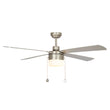 AMALFI 52 inch 4-Blade best Ceiling Fan with Pull Chain - Brushed Nickel/Silver Load image into Gallery viewer, AMALFI 52 inch 4-Blade best Ceiling Fan with Pull Chain - Brushed Nickel/Silver
