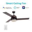 Aeryn 52 inch 3-Blade Best Smart Ceiling Fan with Wall Switch - Oil Rubbed Bronze/Walnut Load image into Gallery viewer, Aeryn 52 inch 3-Blade Best Smart Ceiling Fan with Wall Switch - Oil Rubbed Bronze/Walnut