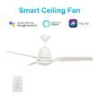 Exton 52'' Best Smart Ceiling Fan with wall control, Light Kit Included, Works with Google Assistant and Amazon Alexa,Siri Shortcut Load image into Gallery viewer, Exton 52'' Best Smart Ceiling Fan with wall control, Light Kit Included, Works with Google Assistant and Amazon Alexa,Siri Shortcut