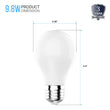 A19 Dimmable LED Light Bulb 6500K, 9.8W, Crystal White, 800 Lumens, (E26) - LEDMyPlace Load image into Gallery viewer, A19 Dimmable LED Light Bulb 6500K, 9.8W, Crystal White, 800 Lumens, (E26) - LEDMyPlace