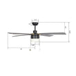 AMALFI 52 inch 4 - Blade best Ceiling Fan with Pull Chain - Black/Black - LEDMyPlace Load image into Gallery viewer, AMALFI 52 inch 4 - Blade best Ceiling Fan with Pull Chain - Black/Black - LEDMyPlace