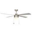 AMALFI 52 inch 4 - Blade best Ceiling Fan with Pull Chain - Brushed Nickel/Silver - LEDMyPlace Load image into Gallery viewer, AMALFI 52 inch 4 - Blade best Ceiling Fan with Pull Chain - Brushed Nickel/Silver - LEDMyPlace