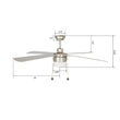 AMALFI 52 inch 4 - Blade best Ceiling Fan with Pull Chain - Brushed Nickel/Silver - LEDMyPlace Load image into Gallery viewer, AMALFI 52 inch 4 - Blade best Ceiling Fan with Pull Chain - Brushed Nickel/Silver - LEDMyPlace