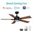 Apex 56'' Best Smart Ceiling Fan with Remote, Light Kit Included, Works with Google Assistant, Alexa, Siri Shortcut - LEDMyPlace Load image into Gallery viewer, Apex 56'' Best Smart Ceiling Fan with Remote, Light Kit Included, Works with Google Assistant, Alexa, Siri Shortcut - LEDMyPlace