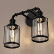 Birdcage Shape Bathroom Light Fixtures, Wall Mount, Matte Black with Clear Glass Shade, 1 - Light/2 - Light/3 - Light, E26 Base, For Damp Locations, Vanity Lighting - LEDMyPlace Load image into Gallery viewer, Birdcage Shape Bathroom Light Fixtures, Wall Mount, Matte Black with Clear Glass Shade, 1 - Light/2 - Light/3 - Light, E26 Base, For Damp Locations, Vanity Lighting - LEDMyPlace