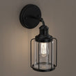 Birdcage Shape Bathroom Light Fixtures, Wall Mount, Matte Black with Clear Glass Shade, 1 - Light/2 - Light/3 - Light, E26 Base, For Damp Locations, Vanity Lighting - LEDMyPlace Load image into Gallery viewer, Birdcage Shape Bathroom Light Fixtures, Wall Mount, Matte Black with Clear Glass Shade, 1 - Light/2 - Light/3 - Light, E26 Base, For Damp Locations, Vanity Lighting - LEDMyPlace