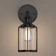 Birdcage Shape Bathroom Light Fixtures, Wall Mount, Matte Black with Clear Glass Shade, 1 - Light/2 - Light/3 - Light, E26 Base, For Damp Locations, Vanity Lighting - LEDMyPlace Load image into Gallery viewer, Birdcage Shape Bathroom Light Fixtures, Wall Mount, Matte Black with Clear Glass Shade, 1 - Light/2 - Light/3 - Light, E26 Base, For Damp Locations, Vanity Lighting - LEDMyPlace