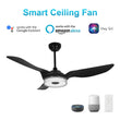 Icebreaker 52 in.(3-Blade) Best Smart Ceiling Fan w/ Dimmable LED Light and Remote, Indoor/Outdoor, White Finish Works w/ Alexa/Google Home/Siri Load image into Gallery viewer, Icebreaker 52 in.(3-Blade) Best Smart Ceiling Fan w/ Dimmable LED Light and Remote, Indoor/Outdoor, White Finish Works w/ Alexa/Google Home/Siri