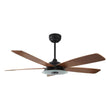 Striker 52 in. 5-Blade Best Smart Ceiling Fan with Dimmable LED Light, Black/Fine Wood Grain Finish, Works w/ Remote Control/Alexa/Google Home/Siri Load image into Gallery viewer, Striker 52 in. 5-Blade Best Smart Ceiling Fan with Dimmable LED Light, Black/Fine Wood Grain Finish, Works w/ Remote Control/Alexa/Google Home/Siri