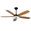 Striker 52 in. 5-Blade Best Smart Ceiling Fan with Dimmable LED Light, Black/Fine Wood Grain Finish, Works w/ Remote Control/Alexa/Google Home/Siri Load image into Gallery viewer, Striker 52 in. 5-Blade Best Smart Ceiling Fan with Dimmable LED Light, Black/Fine Wood Grain Finish, Works w/ Remote Control/Alexa/Google Home/Siri