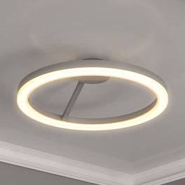 Ceiling Lamp, Circle Shade Led Round Shade Ceiling Lights for Bedroom Hallway,  31W, 3000K, 1285LM, Simple Close to Ceiling Fixtures, Dimmable, Aluminum Body Finish Ceiling Lamp, Circle Shade Led Round Shade Ceiling Lights for Bedroom Hallway,  31W, 3000K, 1285LM, Simple Close to Ceiling Fixtures, Dimmable, Aluminum Body Finish