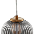 Circulus Chrome Gray Ribbed Glass Indoor & Outdoor Best Pendant Light - LEDMyPlace Load image into Gallery viewer, Circulus Chrome Gray Ribbed Glass Indoor & Outdoor Best Pendant Light - LEDMyPlace